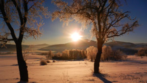 Tohle je okolí Petrovic u Sušice a povedené zimní ráno, které mě láká ven zažít další lyžařské dobrodružství :-)